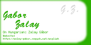 gabor zalay business card