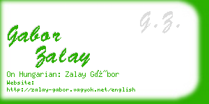 gabor zalay business card